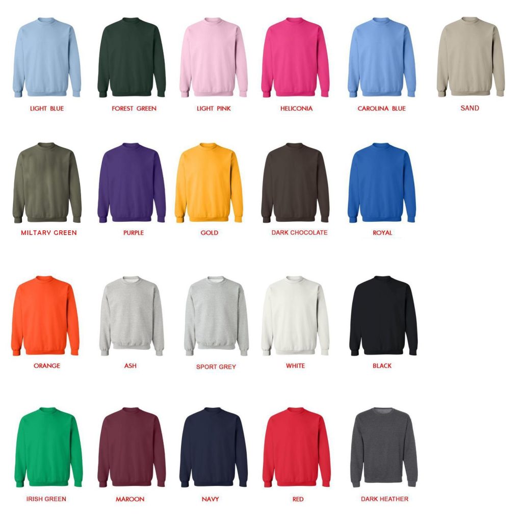 sweatshirt color chart - Hell's Paradise Merch